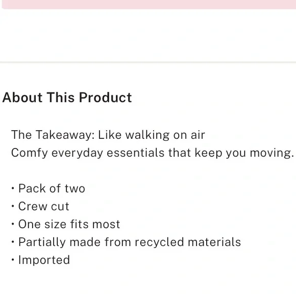 🔥VS Pink NEW 2-pk crew socks NWT - Picture 5 of 5